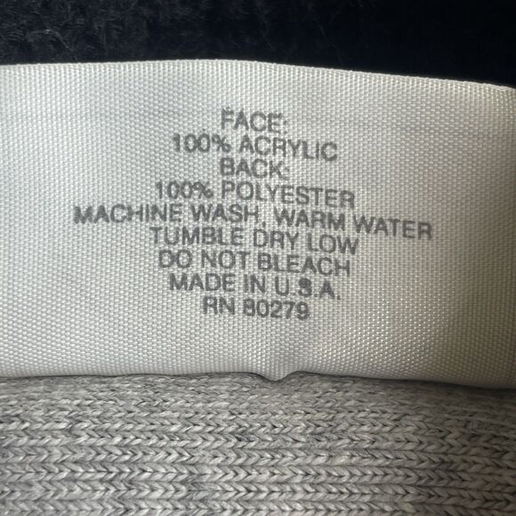 Black Mountain Jacket Womens Large Full Zip Gray Fleece Deer Snowflake Jacket - Picture 7 of 11